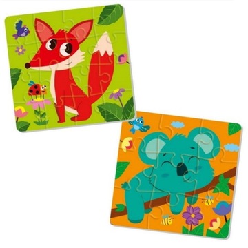 MIĘKKIE PUZZLE PIANKOWE 2W1 2 UKŁADANKI