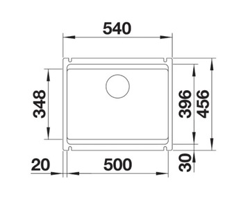 Blanco ETAGON 500U керамика магнолия глянец+сифон