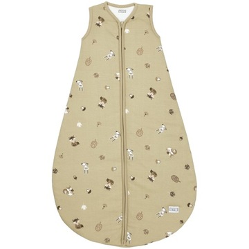 Meyco Baby Forest Animals okrągły śpiworek niemowlęcy z podszewką - sand -
