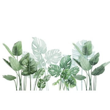NAKLEJKI NA ŚCIANĘ LIŚCIE MONSTERA szafę meble szybę lustro do pokoju domu