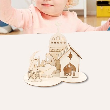 Ид Мубарак Деревянное украшение 3D-головоломка с замком в сборе Креативный стиль B