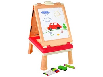 Двухсторонний игровой стол 3в1 в китайском розовом цвете