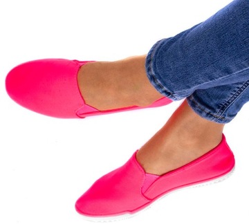 4790 NEONOWE TENISÓWKI WSUWANE LYCRA SLIP ON 38