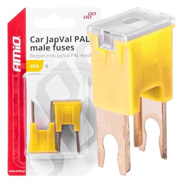 АВТОМОБИЛЬНЫЙ ПРЕДОХРАНИТЕЛЬ AMiO JAPVAL PAL MALE 60A 2 шт.