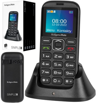 TELEFON DLA SENIORA + BAZA GŁOŚNY DUŻE KLAWISZE 4G