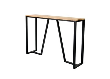 KONSOLA 140 CM RUSTYKALNA DREWNO LITE DĄB SKD-98