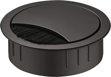 Przepust kablowy do biurka czarny 60mm GEDOTEC