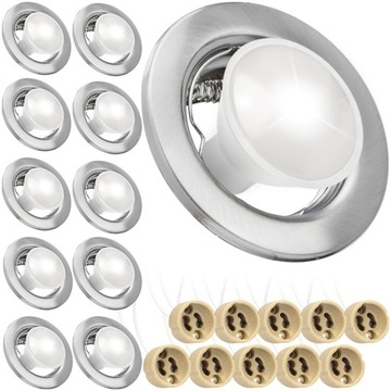 10x OPRAWKA SUFITOWA METALOWA DO ŻARÓWEK LED