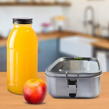 Стальной ланчбокс, контейнер для еды 1,1л.