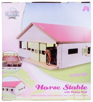 ДЕРЕВЯННАЯ КОНЮШНЯ 1:32 3 ЯЩИКА И ДОРОЖКА С РОЗАМИ