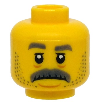 LEGO Głowa Główka 3626cpb2527 Męska Dwustronna Wąsy 6289787
