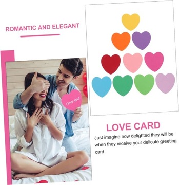 50Szt Karton w kształcie serca przybory szkolne notatnik trzymać papier kar