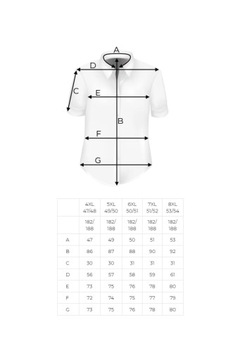 Duża Koszula Męska Elegancka Wizytowa do garnituru Duże rozmiary P463