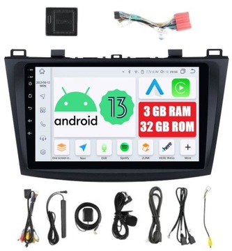 RADIO 2DIN NAWIGACJA ANDROID MAZDA 3 II 2 CARPLAY 3/32 GB DSP LTE
