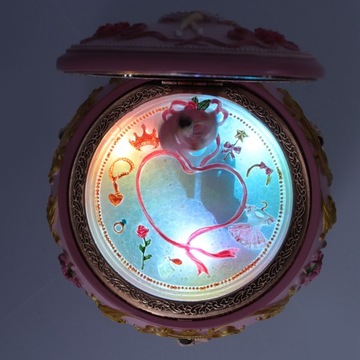 Светодиодная фигурка музыкальной шкатулки, вращение, изысканная музыкальная шкатулка