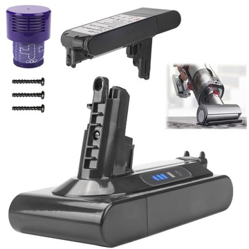 ЗАМЕННАЯ АККУМУЛЯТОРНАЯ БАТАРЕЯ 6000 МАЧ, 25,2 В ДЛЯ DYSON V10ANIMAL, V10ABSOLUTE, V10 MOTORHEAD