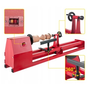 ZESTAW TOKARKA DO DREWNA DO OBRÓBKI DRZEWA 1000x3500 mm 400W 3400 RMP