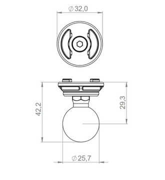Держатель Sp Connect SPC+ с шариком 1