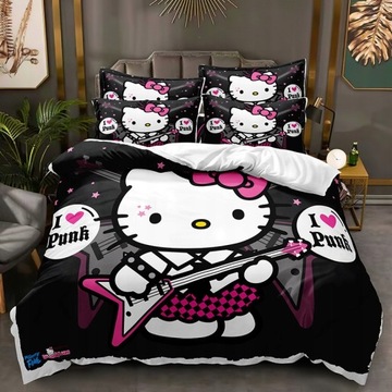 3D KOMPLET POŚCIELI HELLO KITTY 140x200,160x200cm