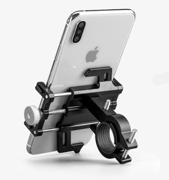 Mocny uchwyt rowerowy na telefon smartfon aluminiowy 360 do roweru