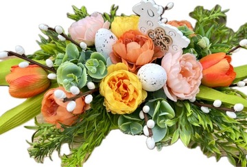 Пасхальное цветочное украшение для пасхального стола Украшение для стола с бараниной