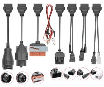 ZESTAW ADAPTERÓW 8 OBD OBDII AUTOCOM DELPHI DS150E