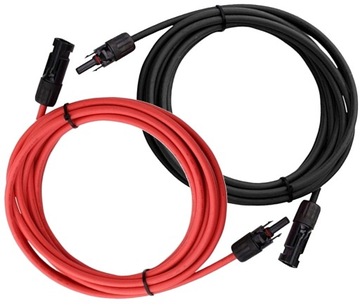 PRZEDŁUŻACZ KABEL SOLARNY 1M 6MM2 PV MC4 DO PANELA 2SZT