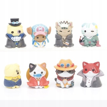 Japońskie Anime 8 sztuk/zestaw One Piece Cat Cos Tony