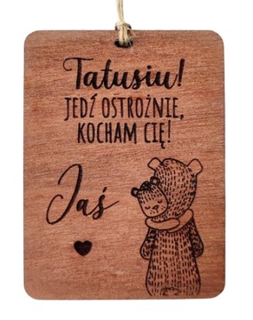 Prezent dla Taty na dzień Ojca zawieszka do auta