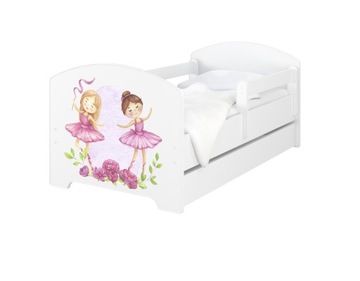 Łóżko dziecięce BABY BOO OSKAR 160X80 + materac + szuflada FLOWER