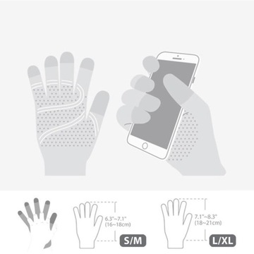 Moshi Digits Touchscreen Gloves - Rękawiczki dotykowe do smartfona (S) (Lig