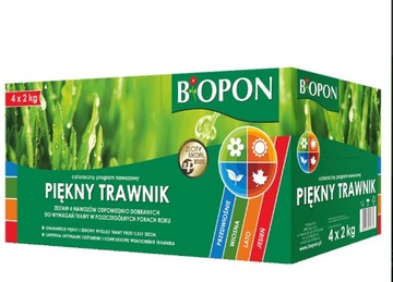 NAWÓZ PIĘKNY TRAWNIK roczny program nawozowy 4x2kg