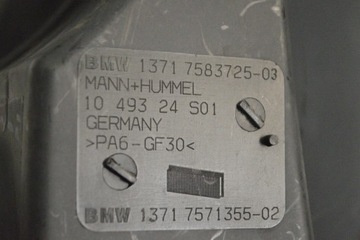 BMW 5 F10 535I 2012 POUZDRO FILTRU VZDUCHU 7583725 7571355