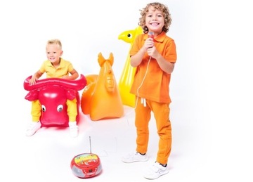 Radio BOOMBOX dla dzieci KARAOKE MIKROFON CD USB