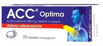 ACC Optima kaszel odkrztuszanie 10 tabl. musuj.