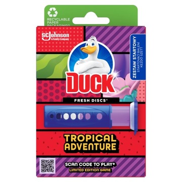 СТАРТОВЫЙ НАБОР ГЕЛЕВЫХ ДИСКОВ DUCK TROPICAL ADVENTURE + ОЧИЩАЮЩИЙ ГЕЛЬ