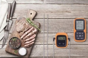 Беспроводной термометр для мяса для копчения с 2 зондами
