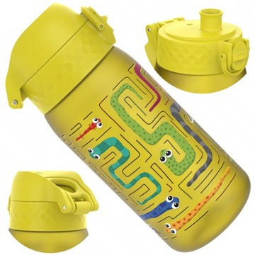 Butelka dla dzieci na wodę z ustnikiem BIDON ION8 400ml BPA Free PZH Żółta