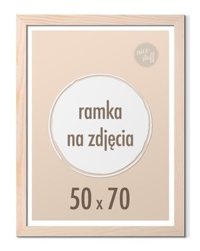 RAMKA 50x70 B2 Ramka na zdjęcia 50x70 ramki sosna drewniana surowa brązowa