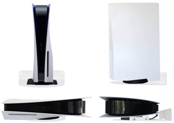 Uchwyt wieszak mocowanie ścienne pion poziom dla PlayStation 5 PS5 biały