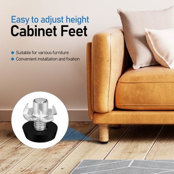 РЕГУЛИРУЕМЫЕ МЕБЕЛЬНЫЕ НОЖКИ ДЛЯ СТАБИЛЬНОСТИ СТОЛОВ, ДИВАНОВ, ШКАФОВ, СТУЛЬЕЙ