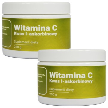 Witamina C kwas 100% l-askorbinowy proszek 2 x 250 g ODPORNOŚĆ