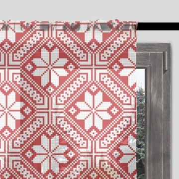 Firana WINTER wzór BN25 | zimowy skandynawski wzór