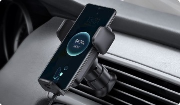 АВТОМОБИЛЬНЫЙ ДЕРЖАТЕЛЬ ДЛЯ ТЕЛЕФОНА BASEUS Qi 15W БЫСТРОЕ ИНДУКЦИОННОЕ ЗАРЯДНОЕ УСТРОЙСТВО