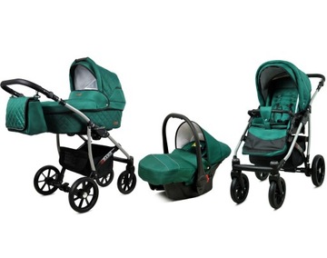BabyLux Wózek 3w1 dziecięcy spacerówka Qbaro ALU