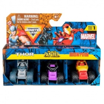 MONSTER JAM - міні 1:87 MARVEL 3 шт. BUNDLE асорті (6070229)