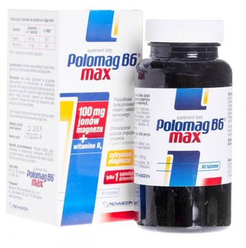 POLOMAG B6 MAX * 90 TABL. POWL DUŻA DAWKA MAGNEZU