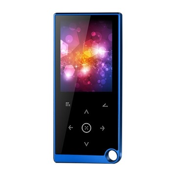 NIEBIESKI ODTWARZACZ MP4 BLUETOOTH PRZYCISK EKRANU DOTYKOWEGO