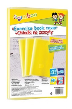 Okładka na zeszyt krystaliczna A5 żółta 25szt