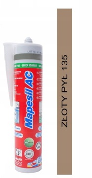 Mapei silikon Mapesil złoty pył